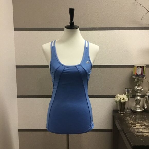 Adidas-Scalloped Edge Athletic Top - Picture 1 of 3